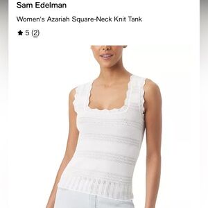 Sam Edelman Azariah Pointelle Sweater Knit Tank Top